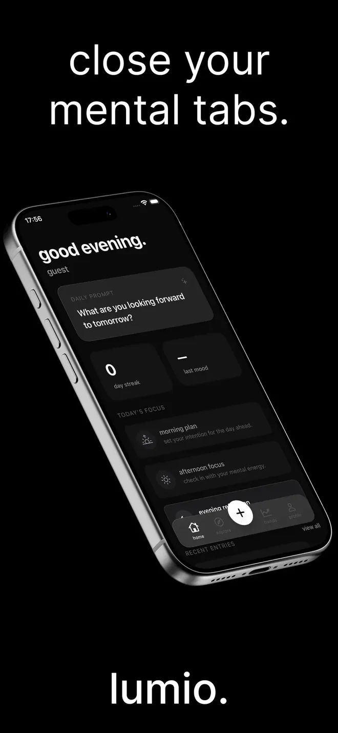 Close your mental tabs: Lumio home screen